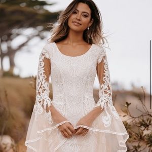 Bohemian wedding gown